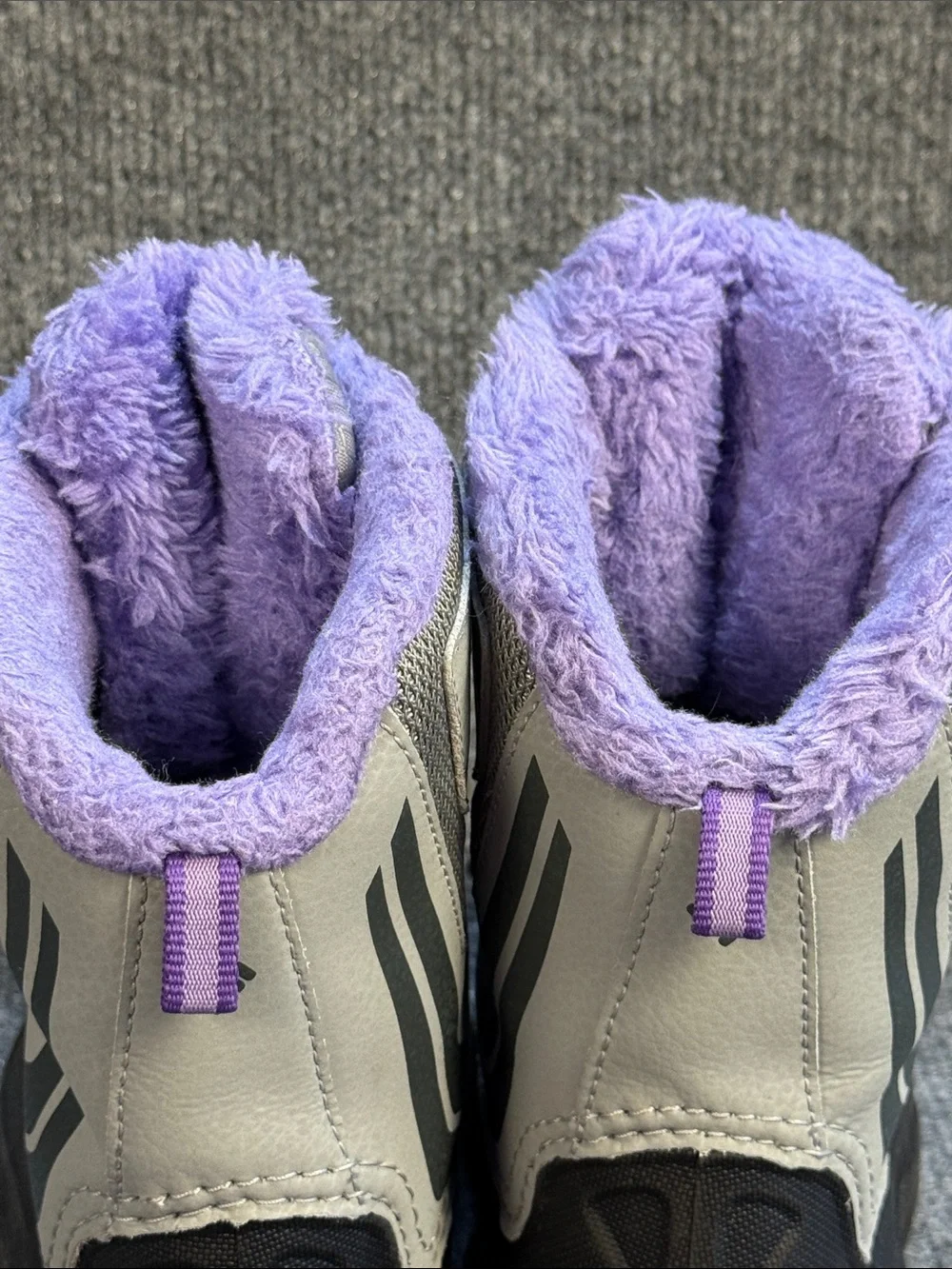 Columbia Kids' Gray and Lavender Waterproof Snow Boots Size 2